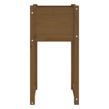 Plantenbak 40x40x81 cm massief grenenhout honingbruin - AllerleiShop