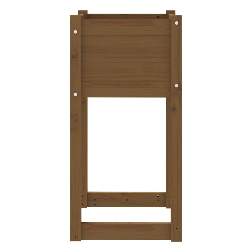 Plantenbak 40x40x81 cm massief grenenhout honingbruin - AllerleiShop