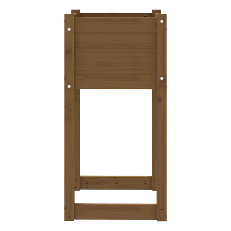 Plantenbak 40x40x81 cm massief grenenhout honingbruin - AllerleiShop