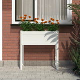 Plantenbak 78x40x81 cm massief grenenhout wit - AllerleiShop