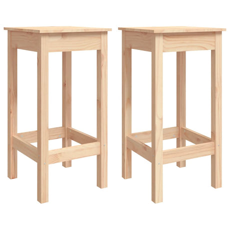 Barstoelen 2 st 40x40x78 cm massief grenenhout - AllerleiShop