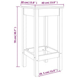 Barstoelen 2 st 40x40x78 cm massief grenenhout - AllerleiShop