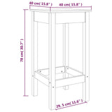 Barstoelen 2 st 40x40x78 cm massief grenenhout zwart - AllerleiShop