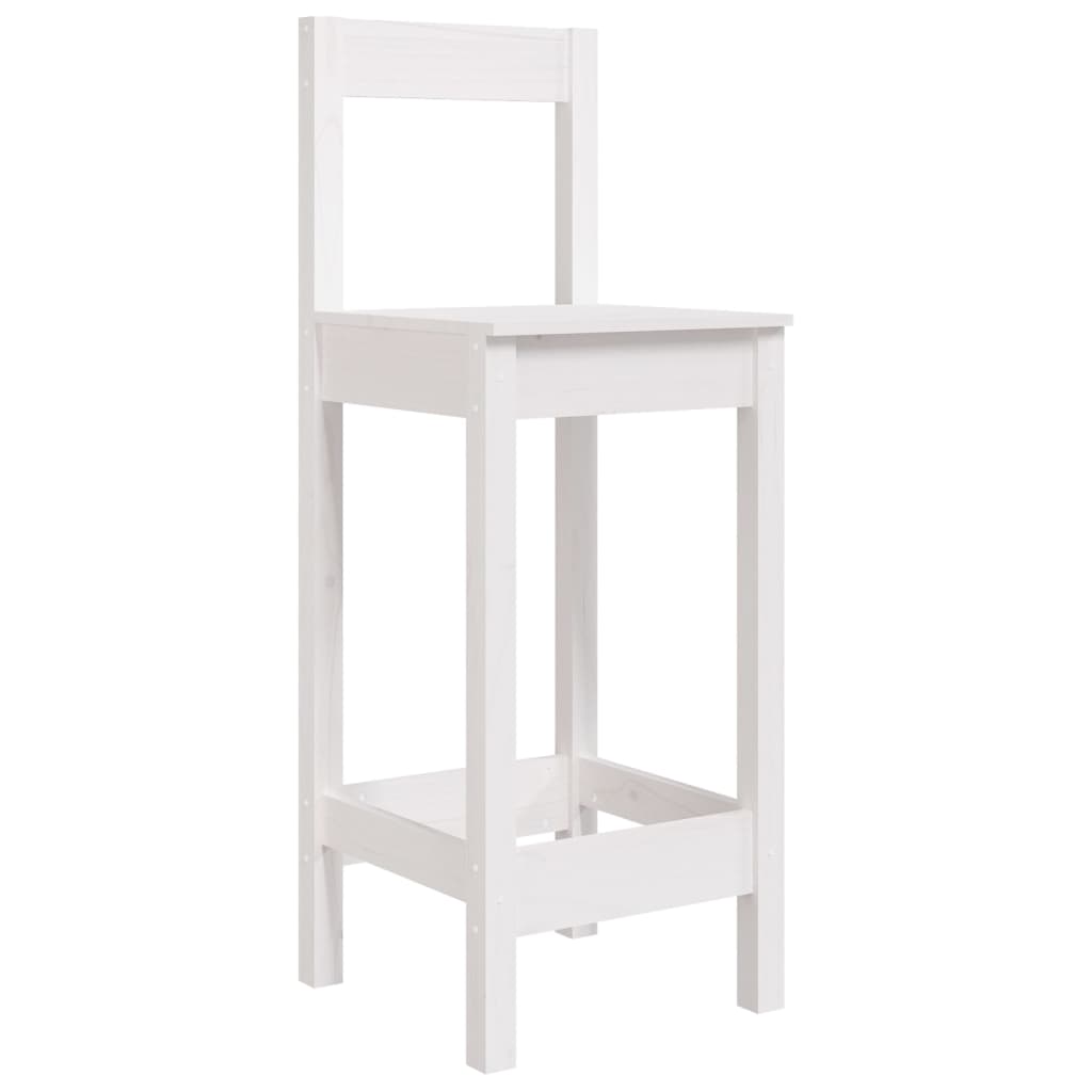 Barstoelen 2 st 40x41,5x112 cm massief grenenhout wit - AllerleiShop