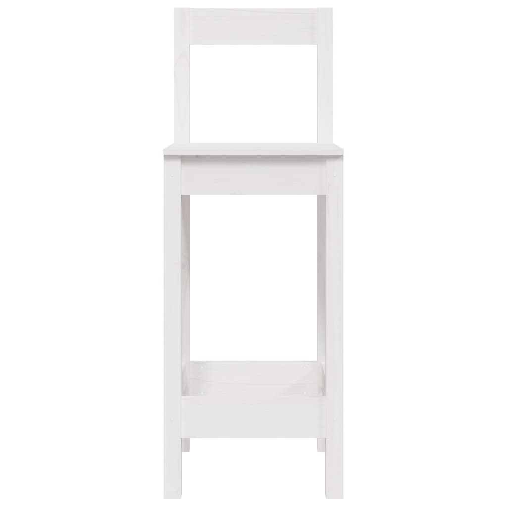 Barstoelen 2 st 40x41,5x112 cm massief grenenhout wit - AllerleiShop