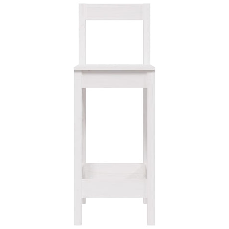 Barstoelen 2 st 40x41,5x112 cm massief grenenhout wit - AllerleiShop