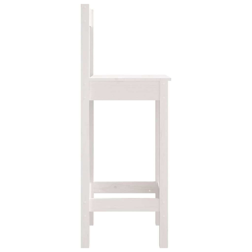 Barstoelen 2 st 40x41,5x112 cm massief grenenhout wit - AllerleiShop