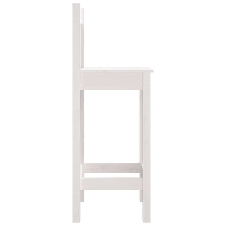 Barstoelen 2 st 40x41,5x112 cm massief grenenhout wit - AllerleiShop