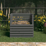 Compostbak 80x80x78 cm massief grenenhout grijs - AllerleiShop