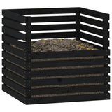 Compostbak 80x80x78 cm massief grenenhout zwart - AllerleiShop