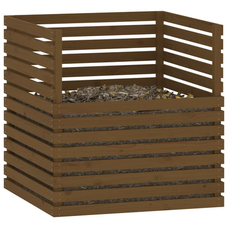 Compostbak 100x100x102 cm massief grenenhout honingbruin - AllerleiShop