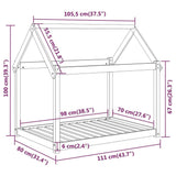 Hondenmand 111x80x100 cm massief grenenhout