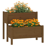 Plantenbak 84,5x84x75 cm massief grenenhout honingbruin - AllerleiShop