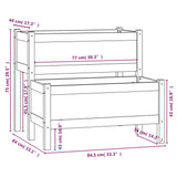 Plantenbak 84,5x84x75 cm massief grenenhout honingbruin - AllerleiShop