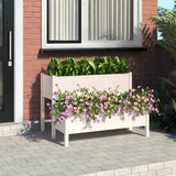 Plantenbak 110x84x75 cm massief grenenhout wit - AllerleiShop