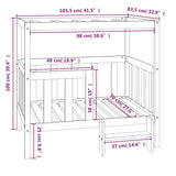 Hondenmand 105,5x83,5x100 cm massief grenenhout - AllerleiShop