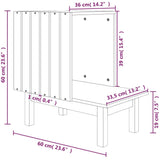 Kattenhuis 60x36x60 cm massief grenenhout - AllerleiShop