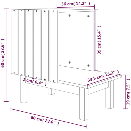 Kattenhuis 60x36x60 cm massief grenenhout - AllerleiShop