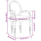 Eetkamerstoel 54x56x96,5 cm stof donkergrijs - AllerleiShop