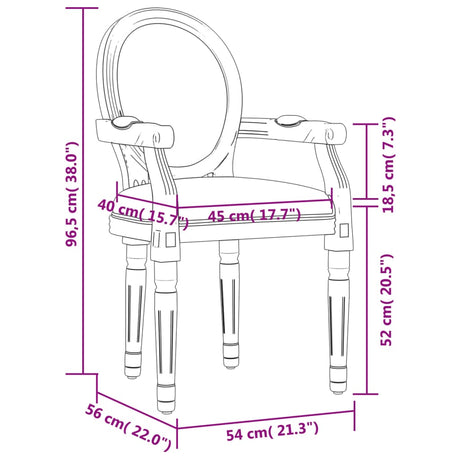 Eetkamerstoel 54x56x96,5 cm stof donkergrijs - AllerleiShop