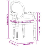 Eetkamerstoel 54x56x96,5 cm fluweel donkergrijs - AllerleiShop