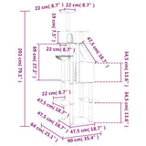 Kattenmeubel met sisal krabpalen 201 cm crèmekleurig