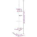 Kattenmeubel vloer tot plafond 263,5-289,5 cm donkergrijs