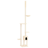 Kattenmeubel vloer tot plafond 258,5-284,5 cm crèmekleurig