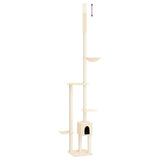 Kattenmeubel vloer tot plafond 258,5-284,5 cm crèmekleurig