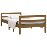 Bedframe 75x190 cm massief grenenhout honingbruin - AllerleiShop