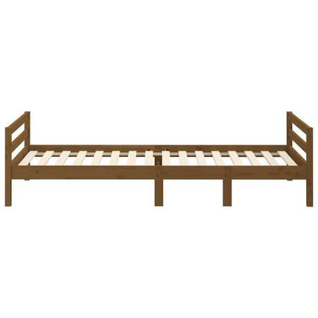Bedframe 75x190 cm massief grenenhout honingbruin - AllerleiShop