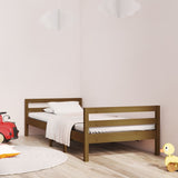 Bedframe 75x190 cm massief grenenhout honingbruin - AllerleiShop