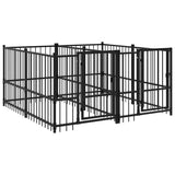 Hondenkennel voor buiten 3,75 m² staal - AllerleiShop