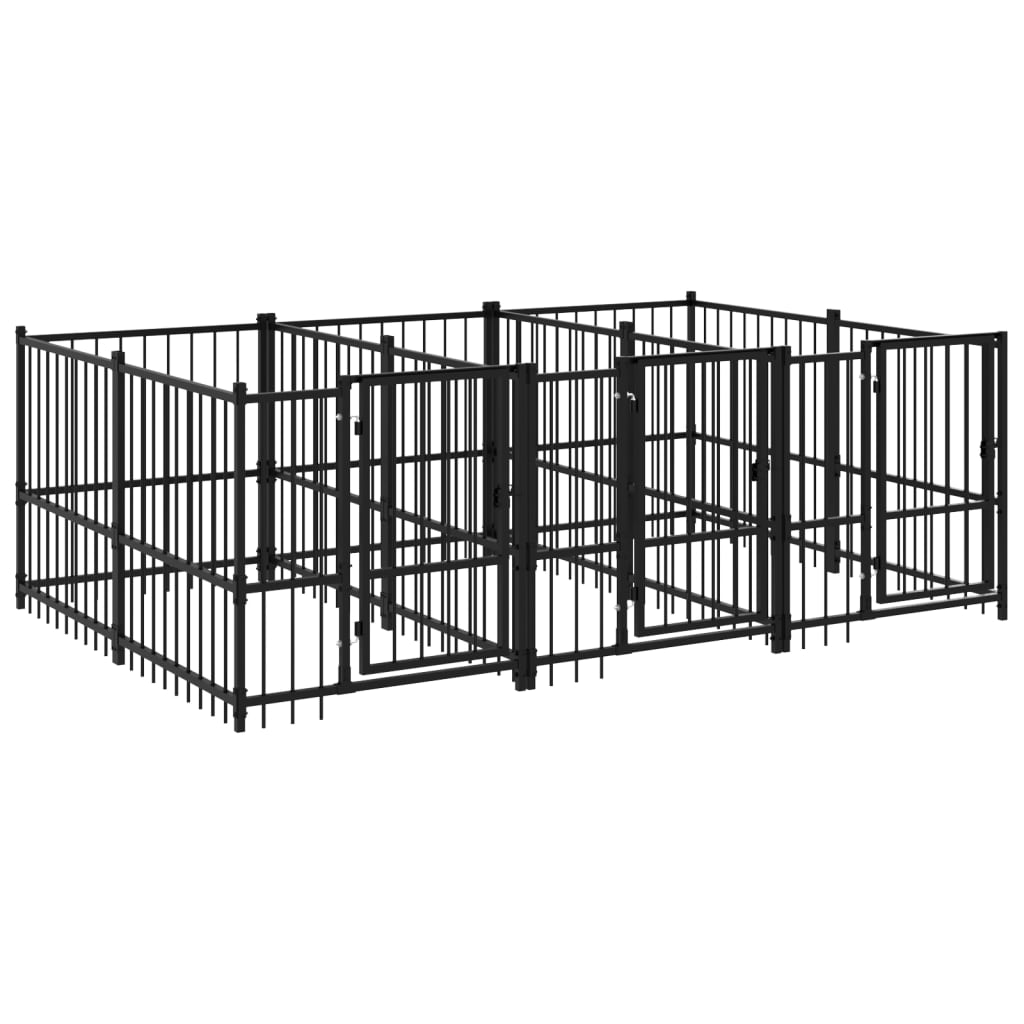 Hondenkennel voor buiten 5,63 m² staal - AllerleiShop