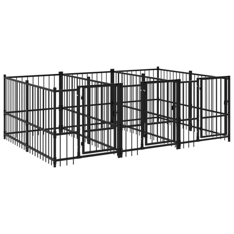 Hondenkennel voor buiten 5,63 m² staal - AllerleiShop