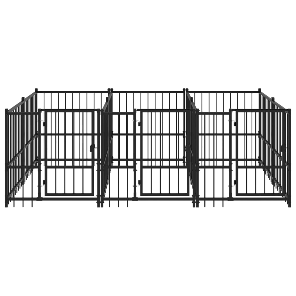 Hondenkennel voor buiten 5,63 m² staal - AllerleiShop