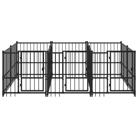 Hondenkennel voor buiten 5,63 m² staal - AllerleiShop