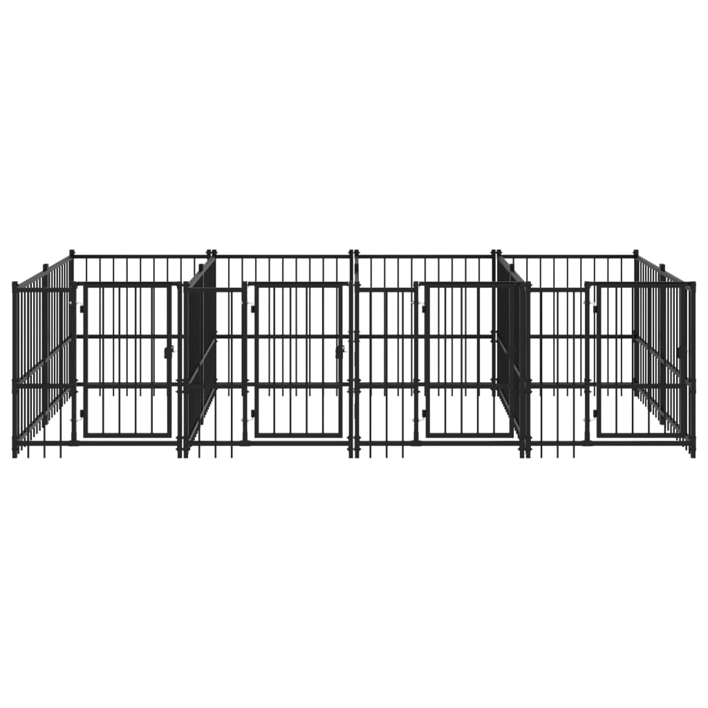 Hondenkennel voor buiten 7,51 m² staal - AllerleiShop