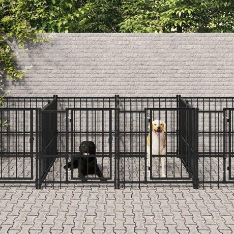 Hondenkennel voor buiten 7,51 m² staal - AllerleiShop