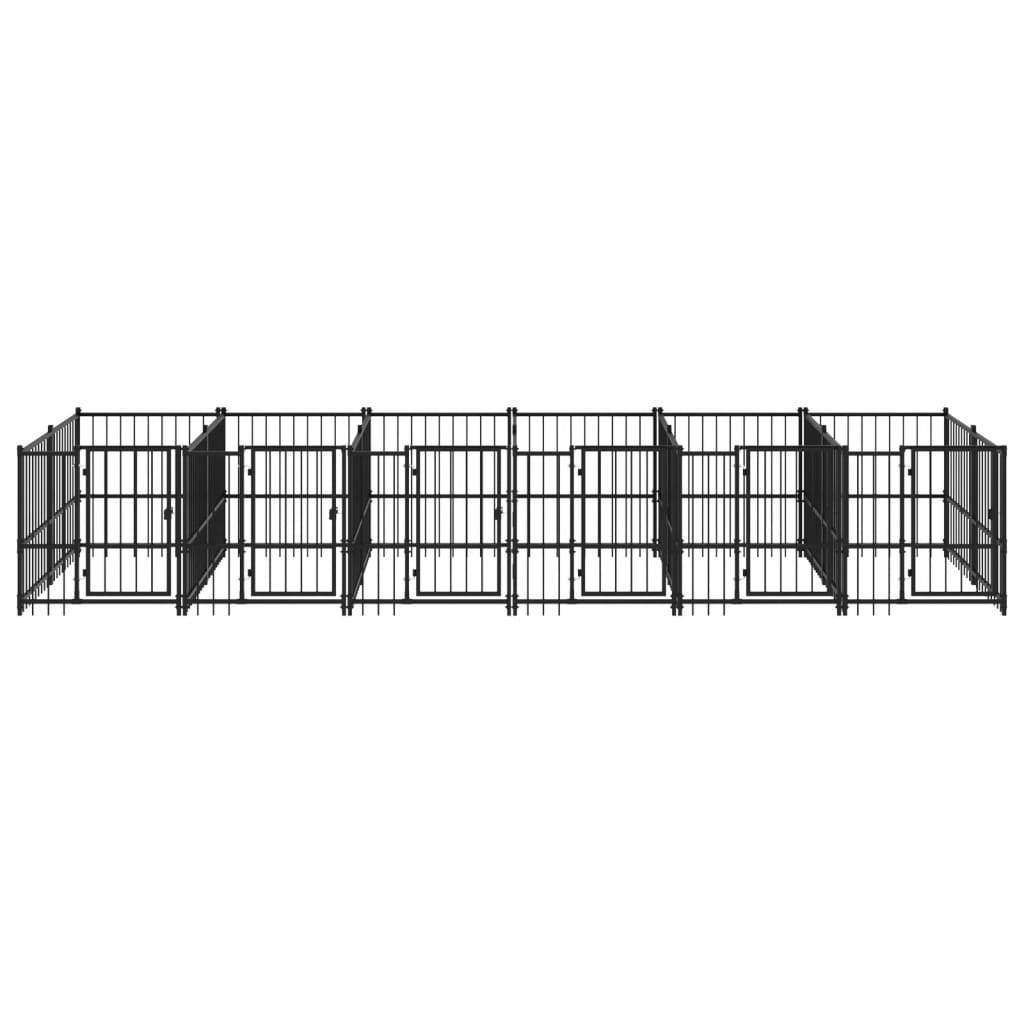 Hondenkennel voor buiten 11,26 m² staal - AllerleiShop