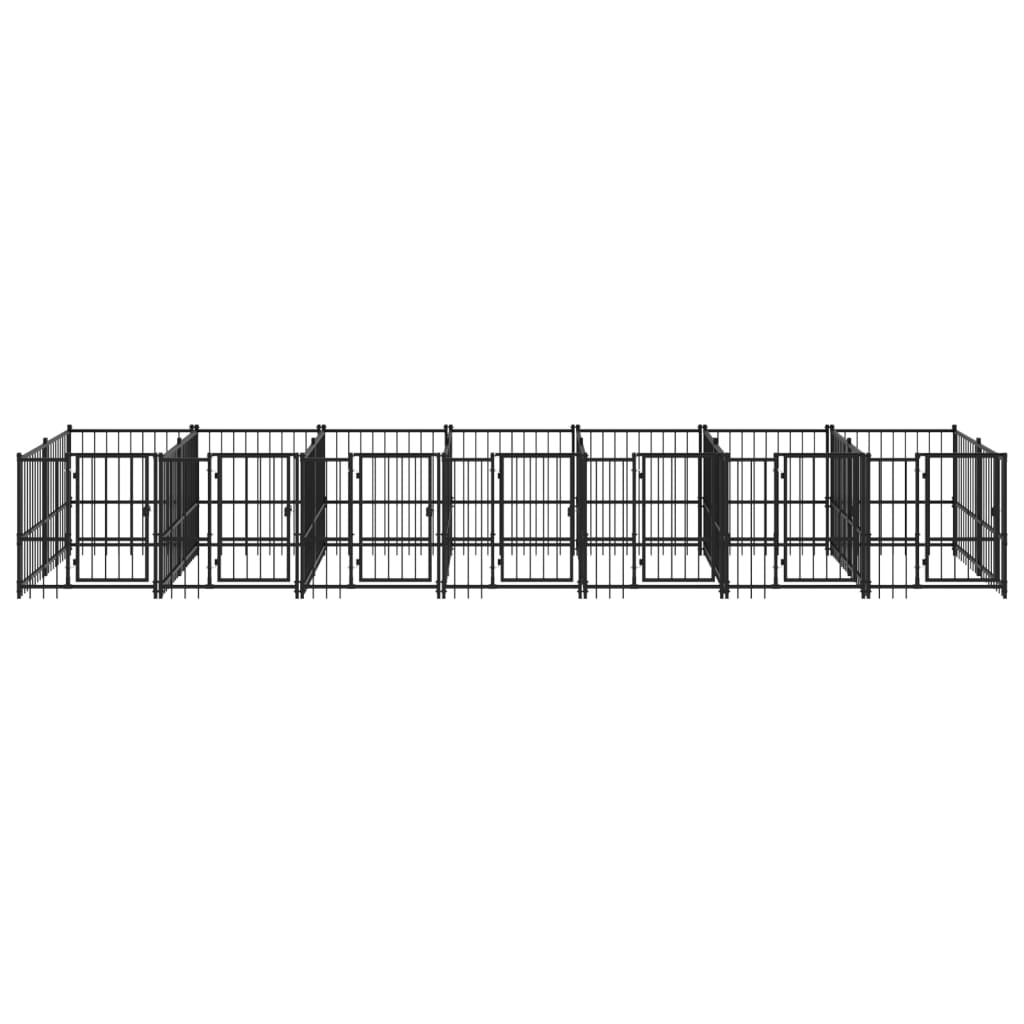 Hondenkennel voor buiten 13,14 m² staal - AllerleiShop