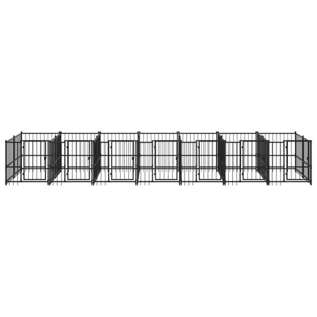 Hondenkennel voor buiten 13,14 m² staal - AllerleiShop