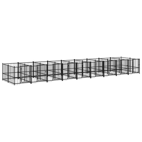 Hondenkennel voor buiten 16,89 m² staal - AllerleiShop