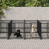 Hondenkennel voor buiten 16,89 m² staal - AllerleiShop