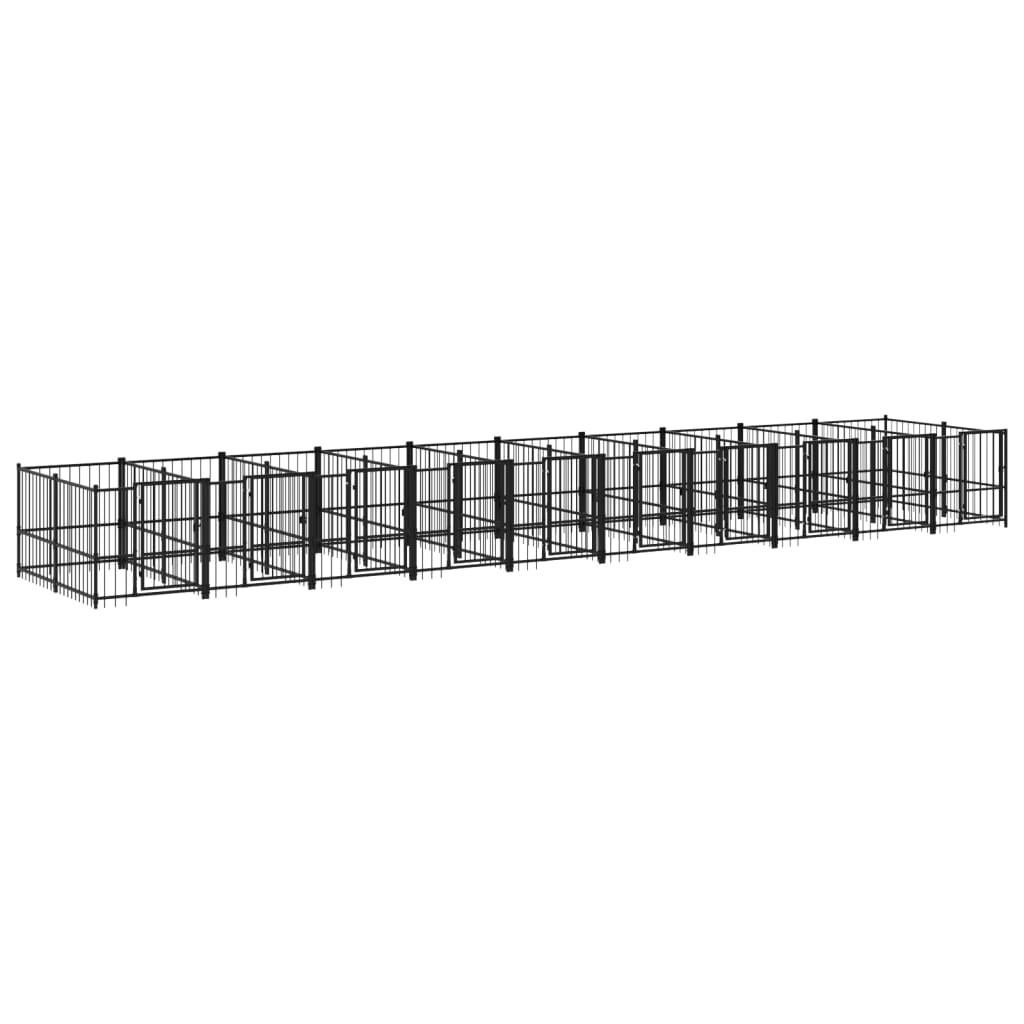 Hondenkennel voor buiten 18,77 m² staal - AllerleiShop