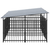 Hondenkennel met dak 5,63 m² staal - AllerleiShop