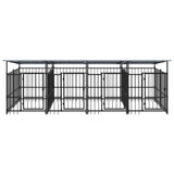 Hondenkennel met dak 7,51 m² staal - AllerleiShop