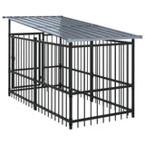 Hondenkennel met dak 7,51 m² staal - AllerleiShop