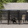 Hondenkennel met dak 11,26 m² staal - AllerleiShop