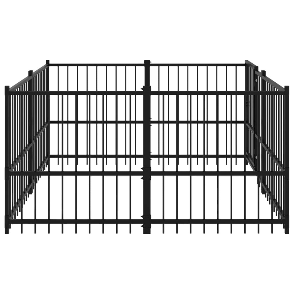 Hondenkennel voor buiten 3,75 m² staal - AllerleiShop